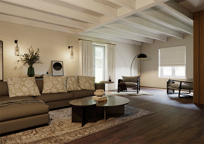 Emily Bond George Stripe, Linen - Twist&Fit Roman Blind - Image 7